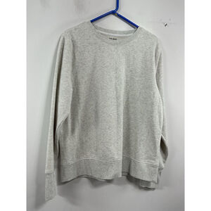 Womans Tek Gear Ultra Soft Pullover Fleece Sweatshirt XL Gray Crew Neck